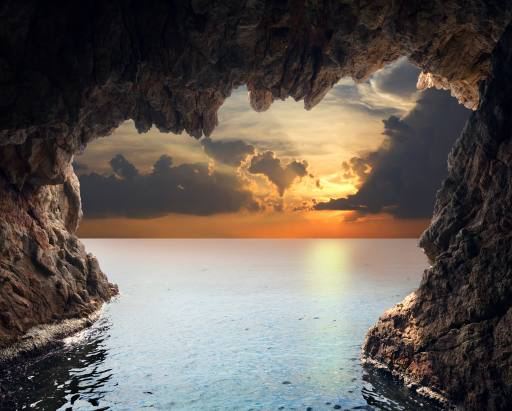 a természet, a táj, a víz, barlang, napnyugta Iakov Filimonov (Jackf)