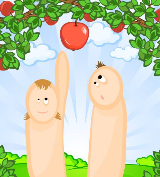 apple, alma, Ádám, Éva, fa, természet Irina Zavodchikova (Irazavod)