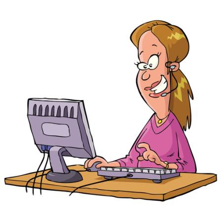 nő, számítógép, beszéd, támogatás, segítség, billentyűzet Dedmazay - Dreamstime