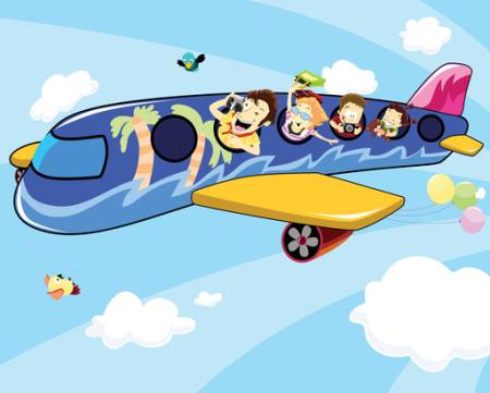 sík, boldog, turisták, ballonok, ég, repülőgép Zuura - Dreamstime