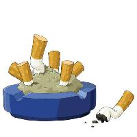 tálcát, a dohányzás, cigare, cigare csikk, kőris Dedmazay - Dreamstime