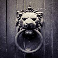 oroszlán, gyűrű, száj, ajtó Mauro77photo - Dreamstime