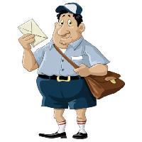 mail, férfi, postai úton, levélben Dedmazay - Dreamstime