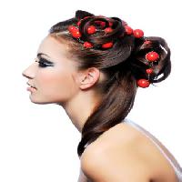 haj, nő, piros, gyöngyök, meztelenül Valua Vitaly - Dreamstime