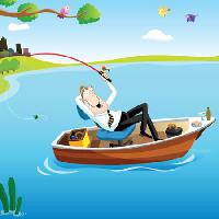 Pixwords A képet csónak, férfi, víz, horgászat, tó Zuura - Dreamstime