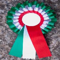 Pixwords A képet szalag, zászló, színek, márvány, zöld, fehér, piros, kerek Massimiliano Ferrarini (Maxferrarini)