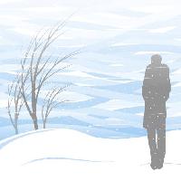 Pixwords A képet tél, hó, ember, férfi, hóvihar, fa Akvdanil