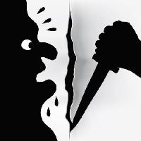 Pixwords A képet gyilkos, kés, sebhelyes, fekete, kéz, éles, izzadság Robodread - Dreamstime
